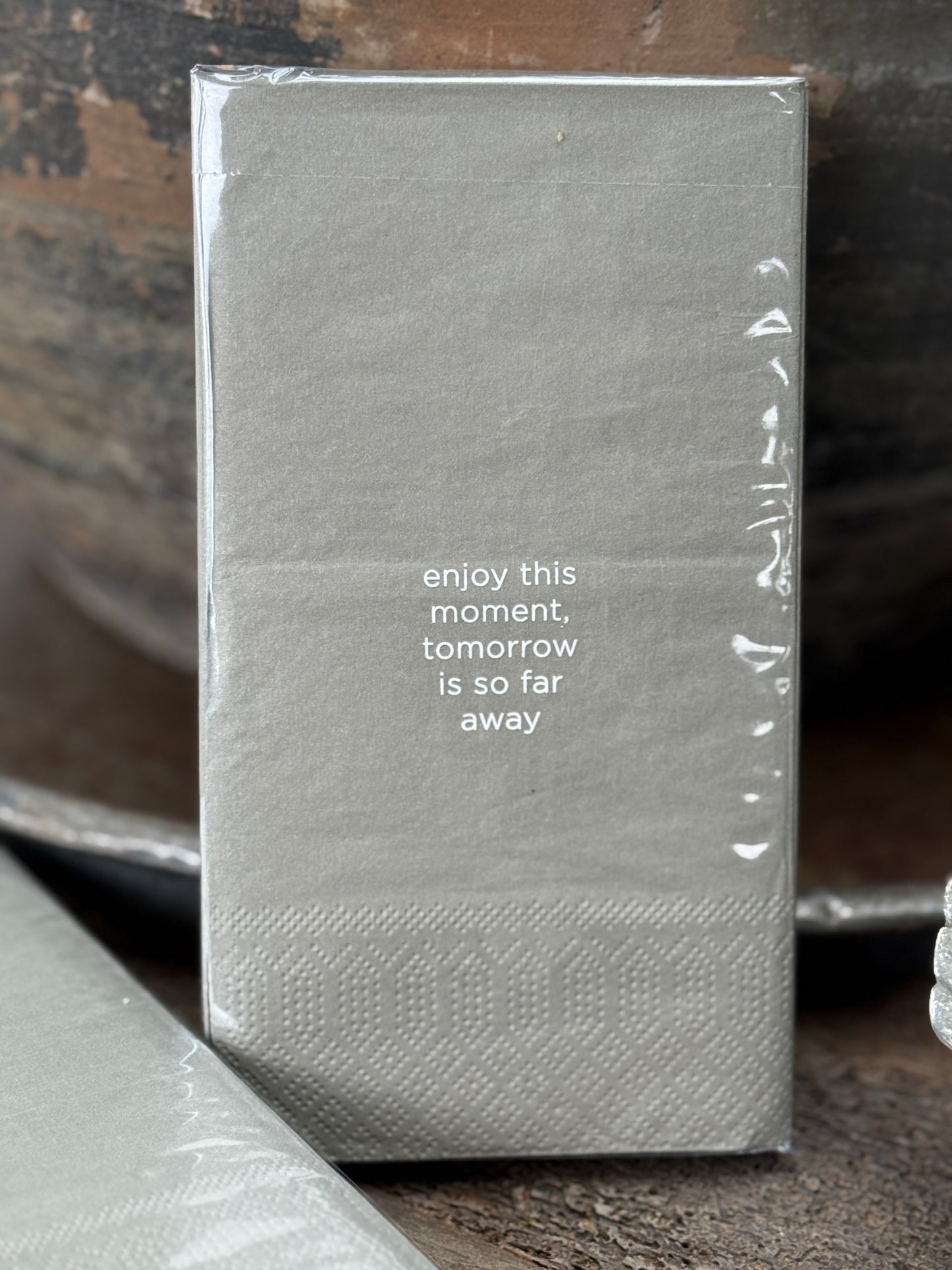Servetten "Enjoy this moment, tomorrow is so far away"