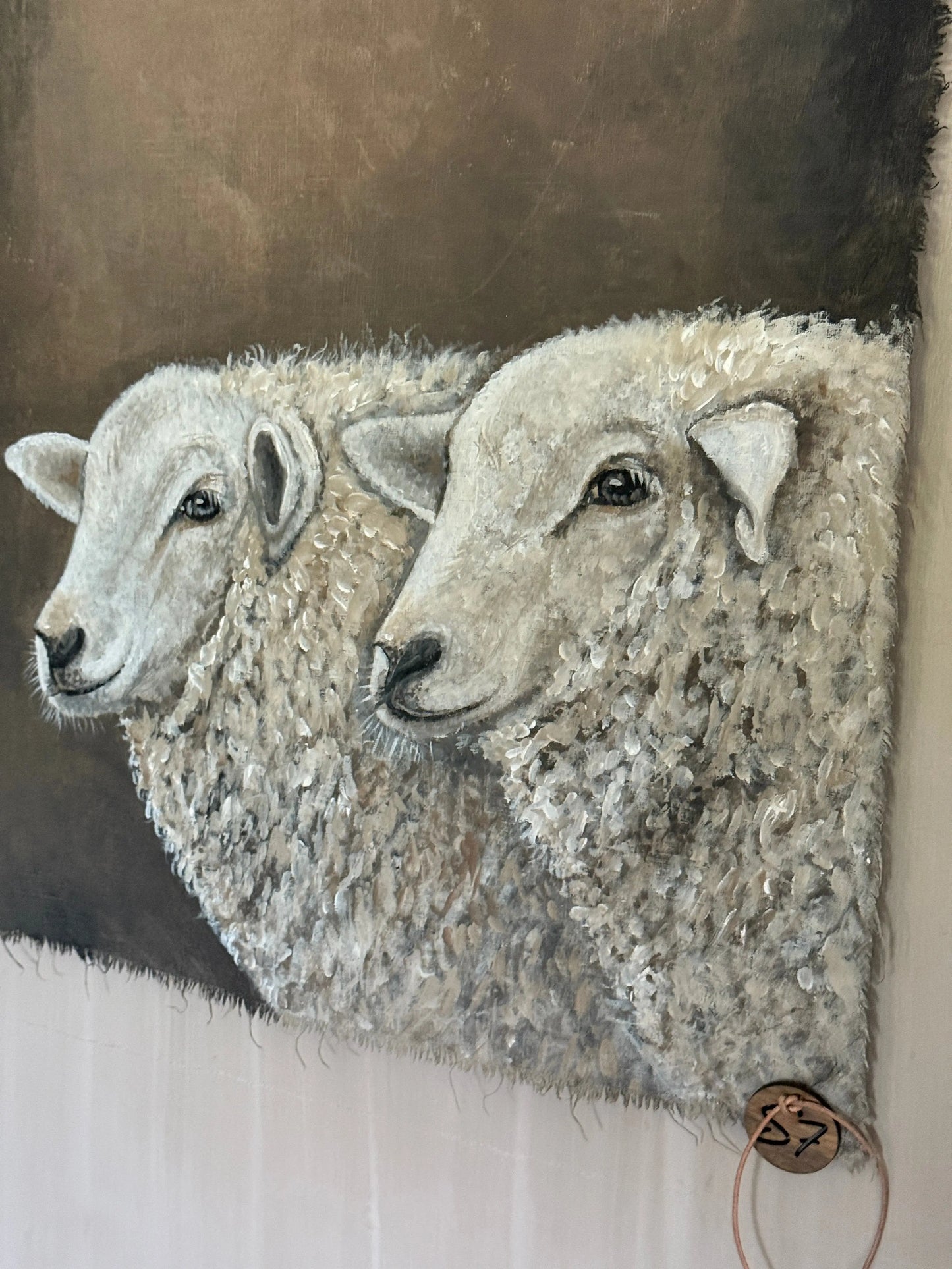 Kalkdoek "Schapen" – Handgeschilderd door San7