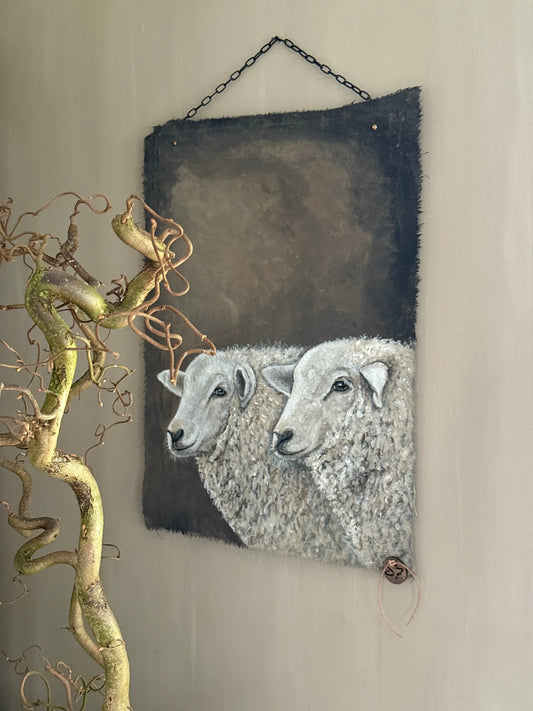 Chalk canvas "Sheep" – Hand painted by San7