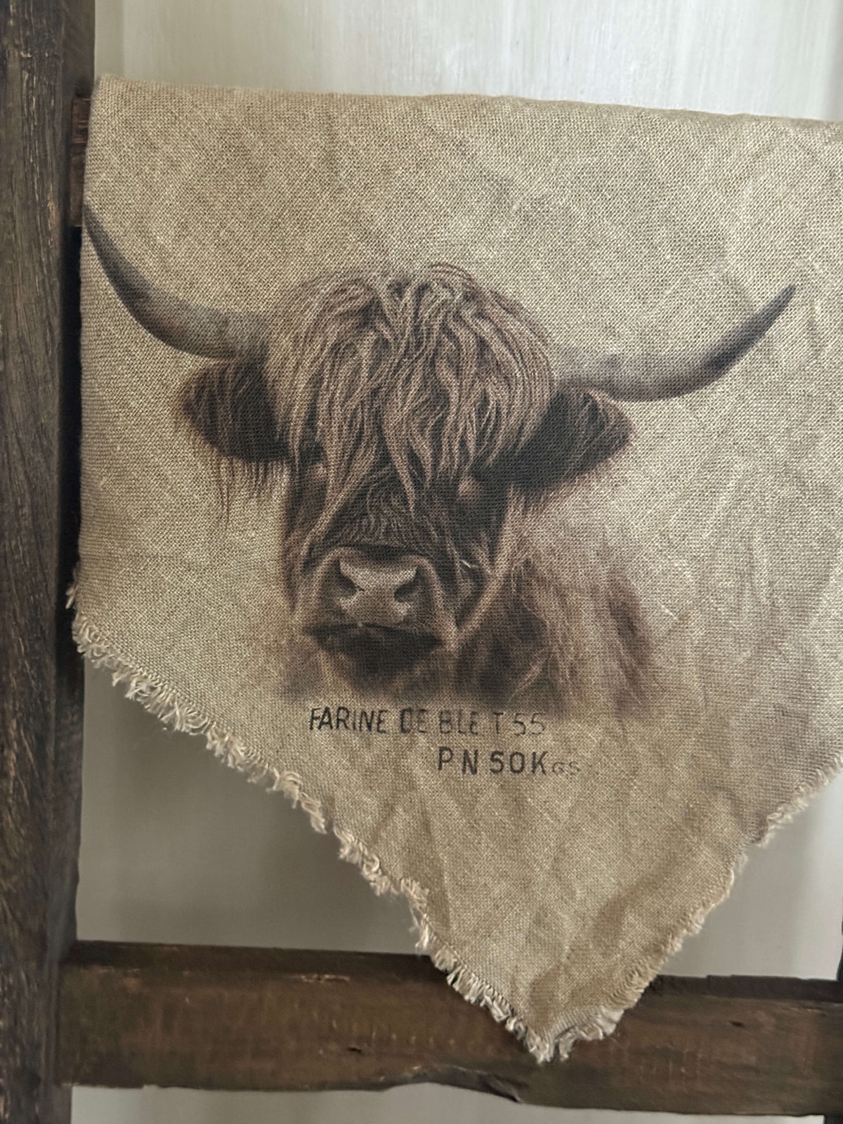 Shabby doek “Schotse Hooglander” (1)