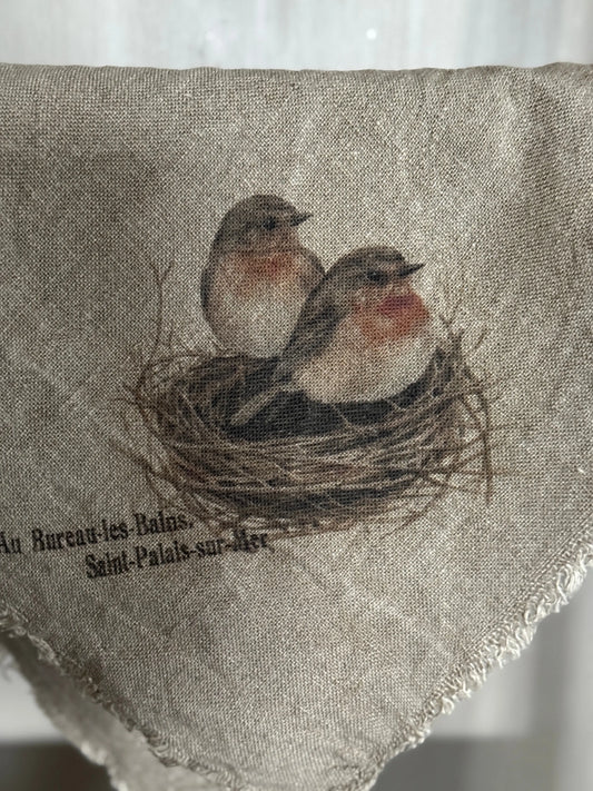 Shabby chic cloth "Robin's nest"