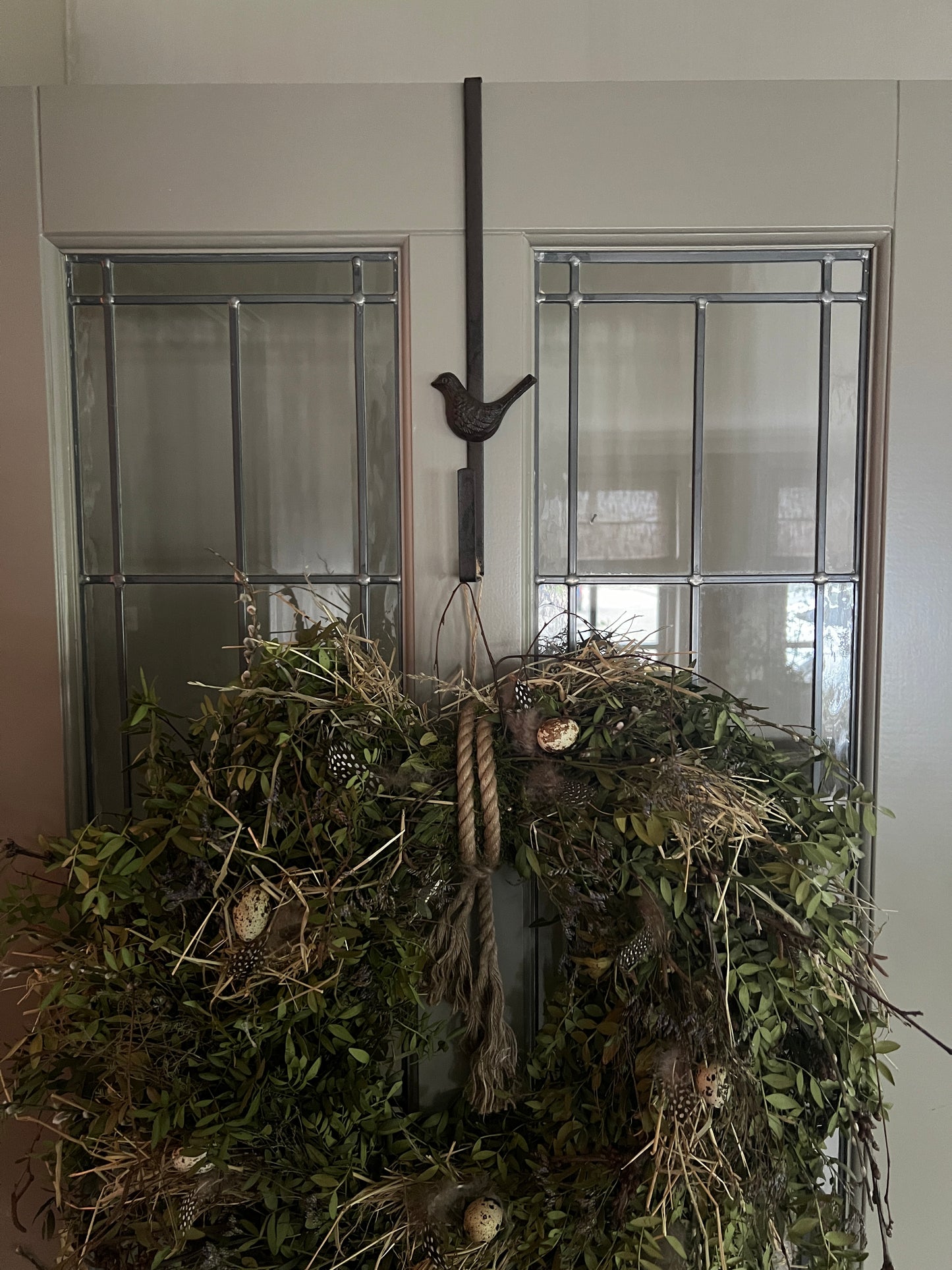 Door wreath hanger Bird