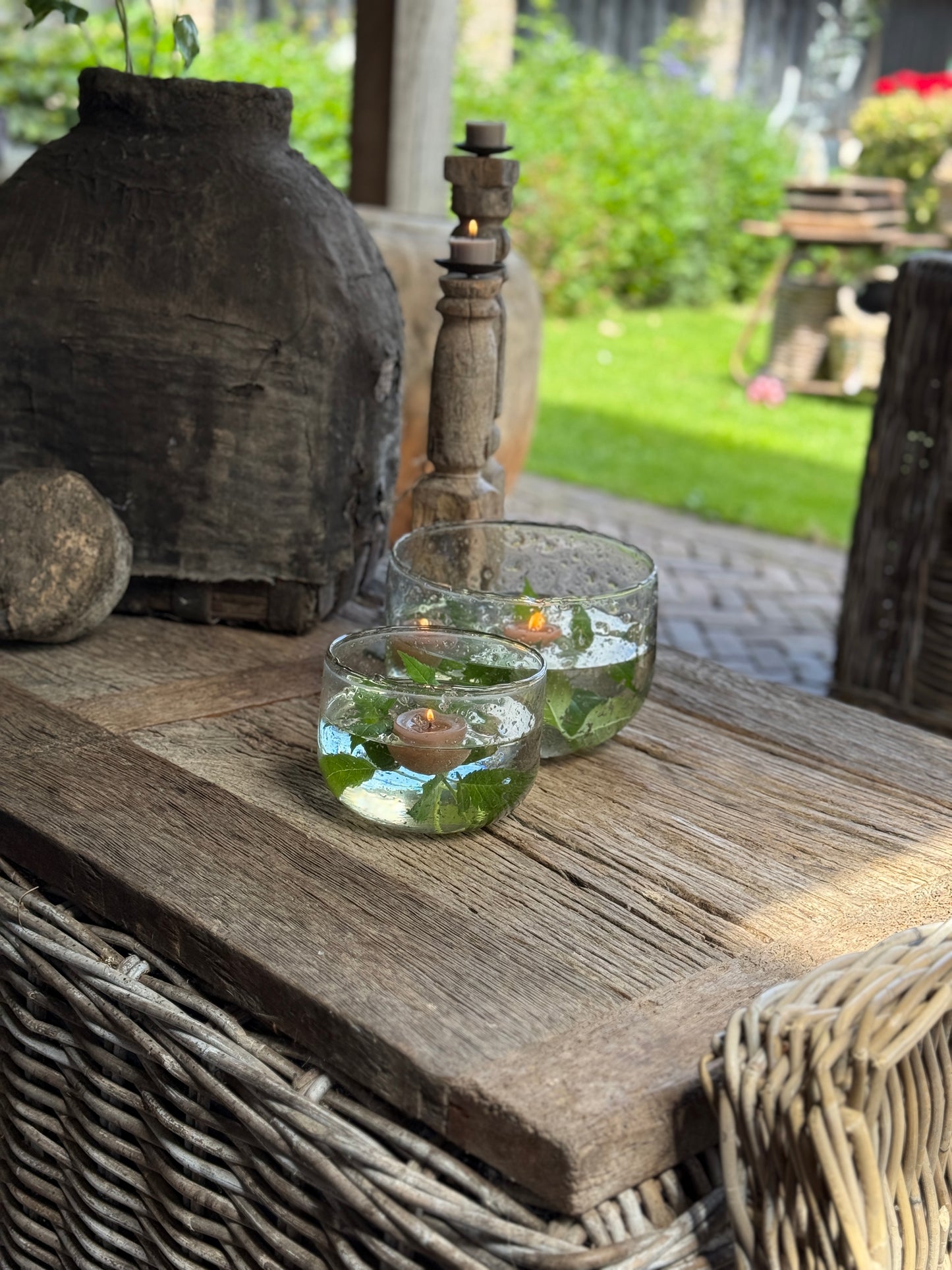 Glass bowl uneven edge - available in M and L