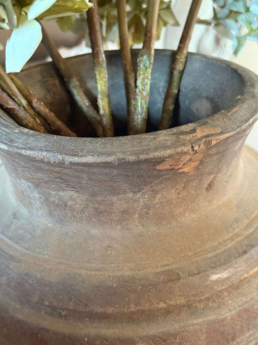 Oude houten Naga pot XXL- (LH1C)