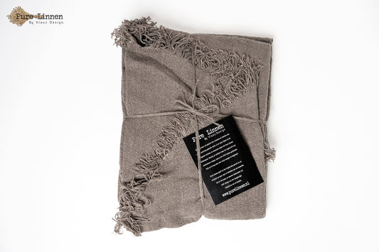 Tablecloth Round 100% linen "Sora" Grey