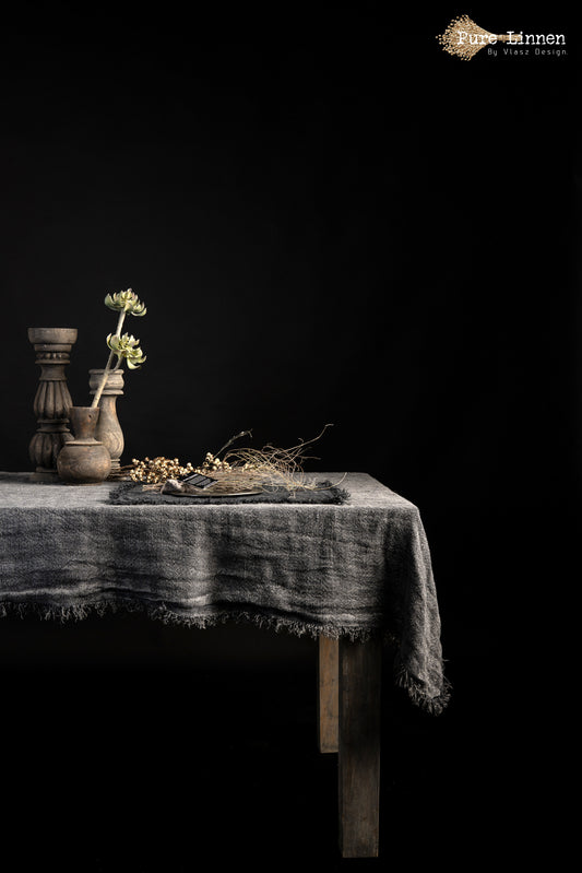 Tablecloth Straight 100% linen "Hagar" StoneWashed
