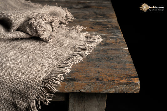 Table runner/Table runner 100% linen "Dina" Gray