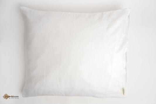Linen Pillowcase White/Tuck-in Strip - Pure Linen