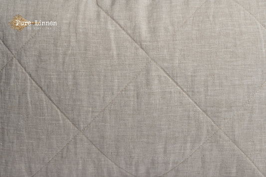 Linen Bedspread Natural/Diamond - Pure Linen