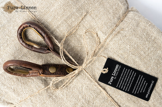 Curtain Abigail - 100% Linen (with leather hanging loops)