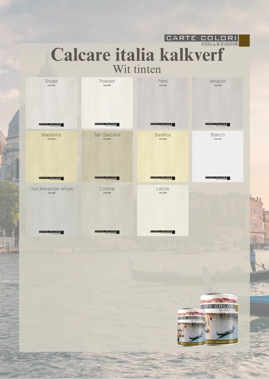 Calcare Italia lime paint, Carte Colori, White tones