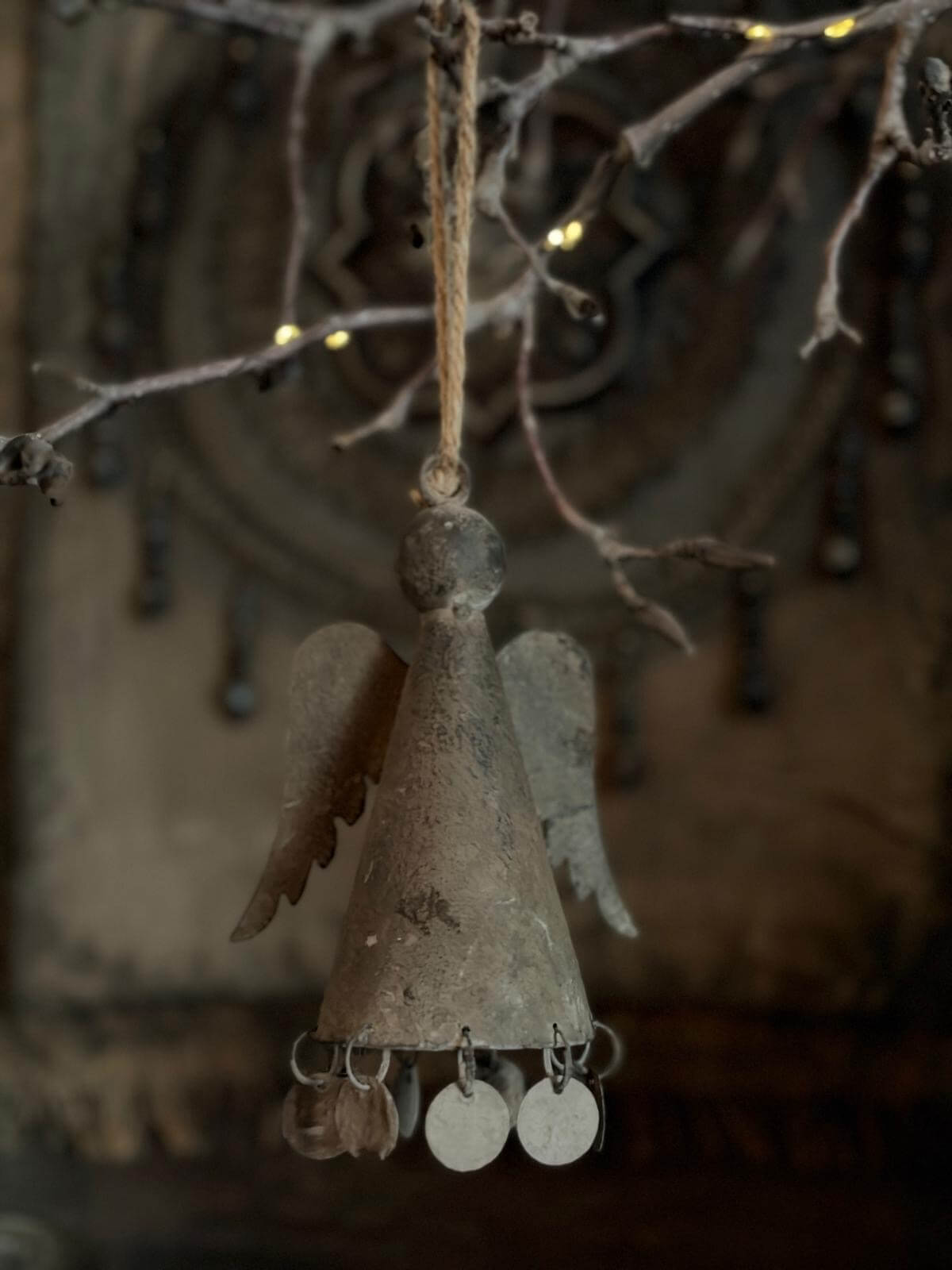 Pendant Angel Coin- Brown