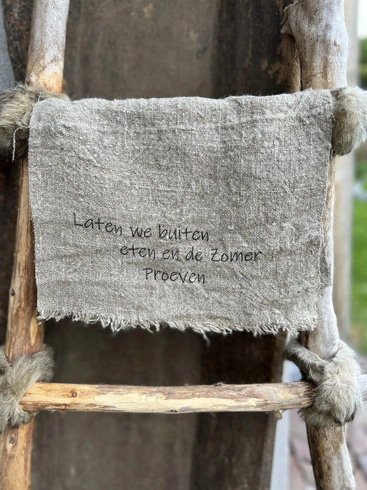 Shabby cloth "Let's eat outside and taste the summer"