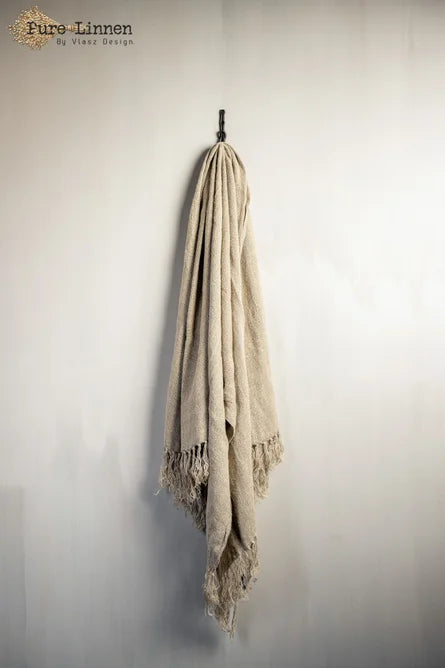 Linen Delilah Plaid Natural Pure Linen