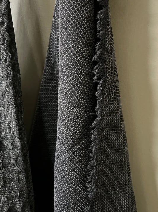 Tea towel mini waffle, Black