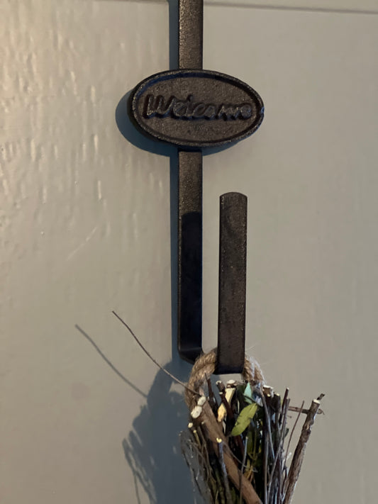 Door wreath hanger "Welcome"