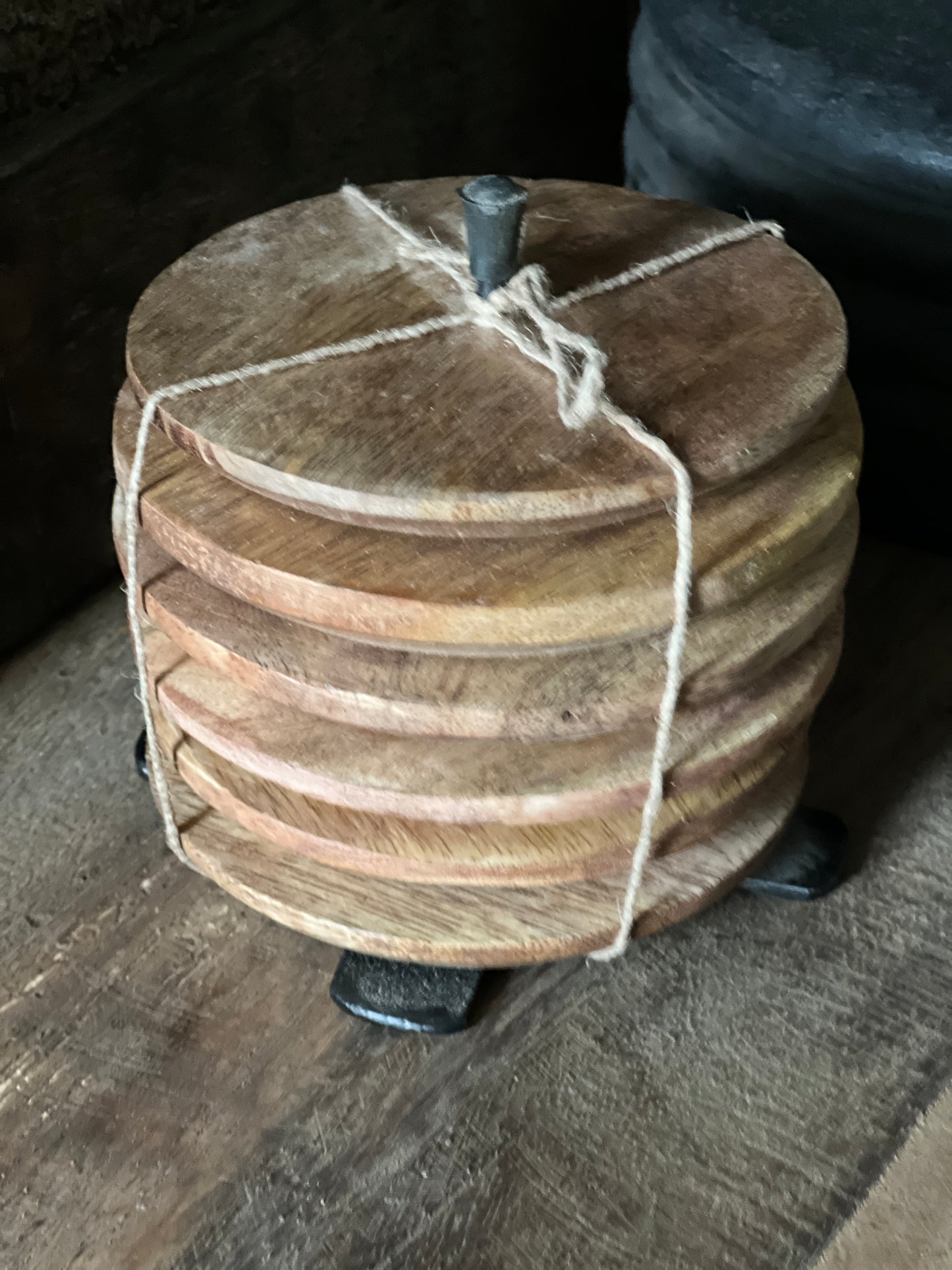 Coasters on pin, 6pcs