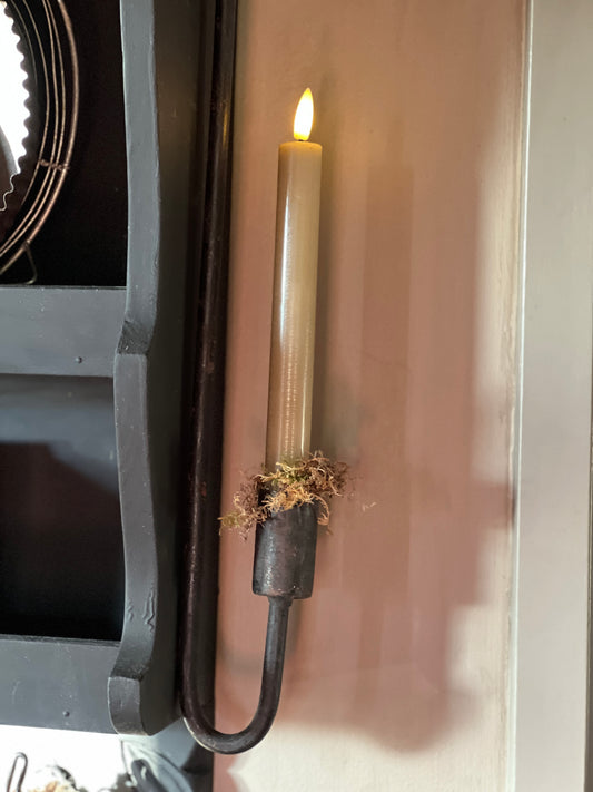 Tafelkerze LED 24 cm Taupe Countryfield. Set 2-teilig inkl. Fernbedienung