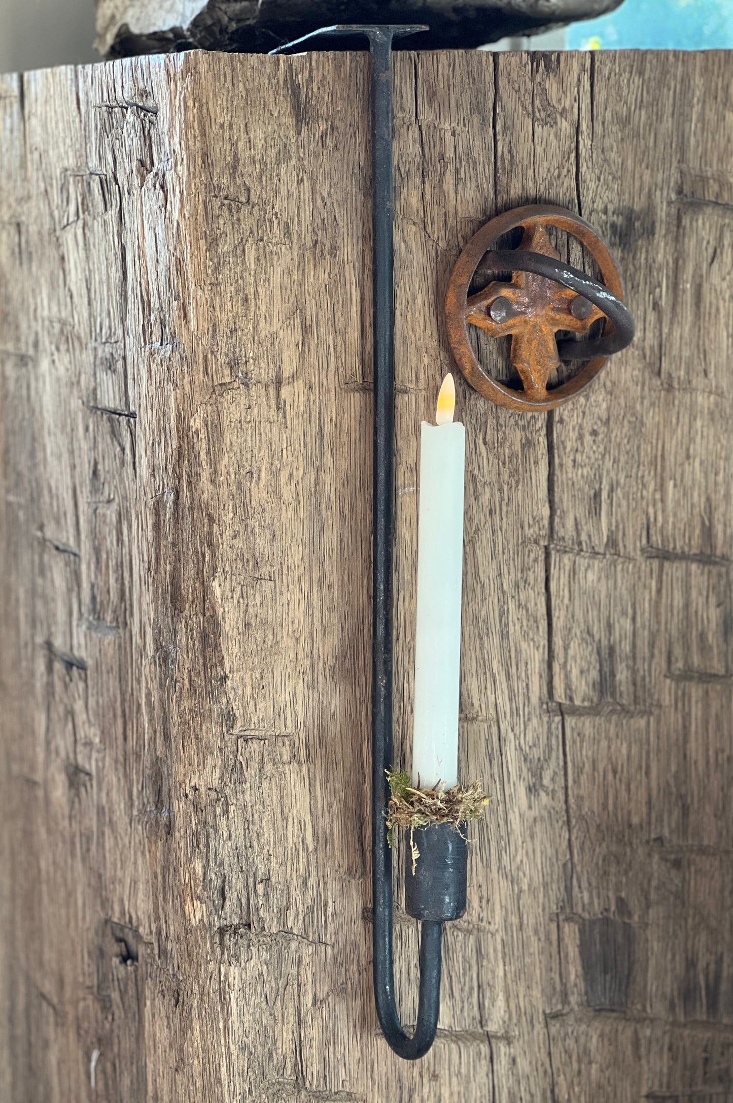 Dinner candle LED 24 cm Off White Countryfield. Set of 2 pieces incl. remote control