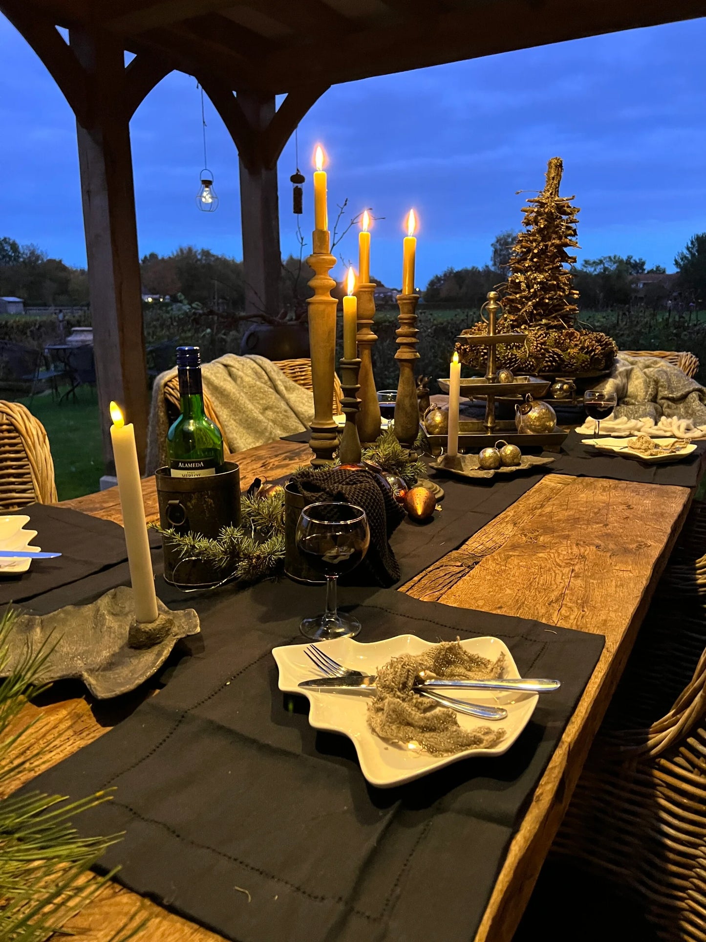 Placemat, set of 4 pieces black