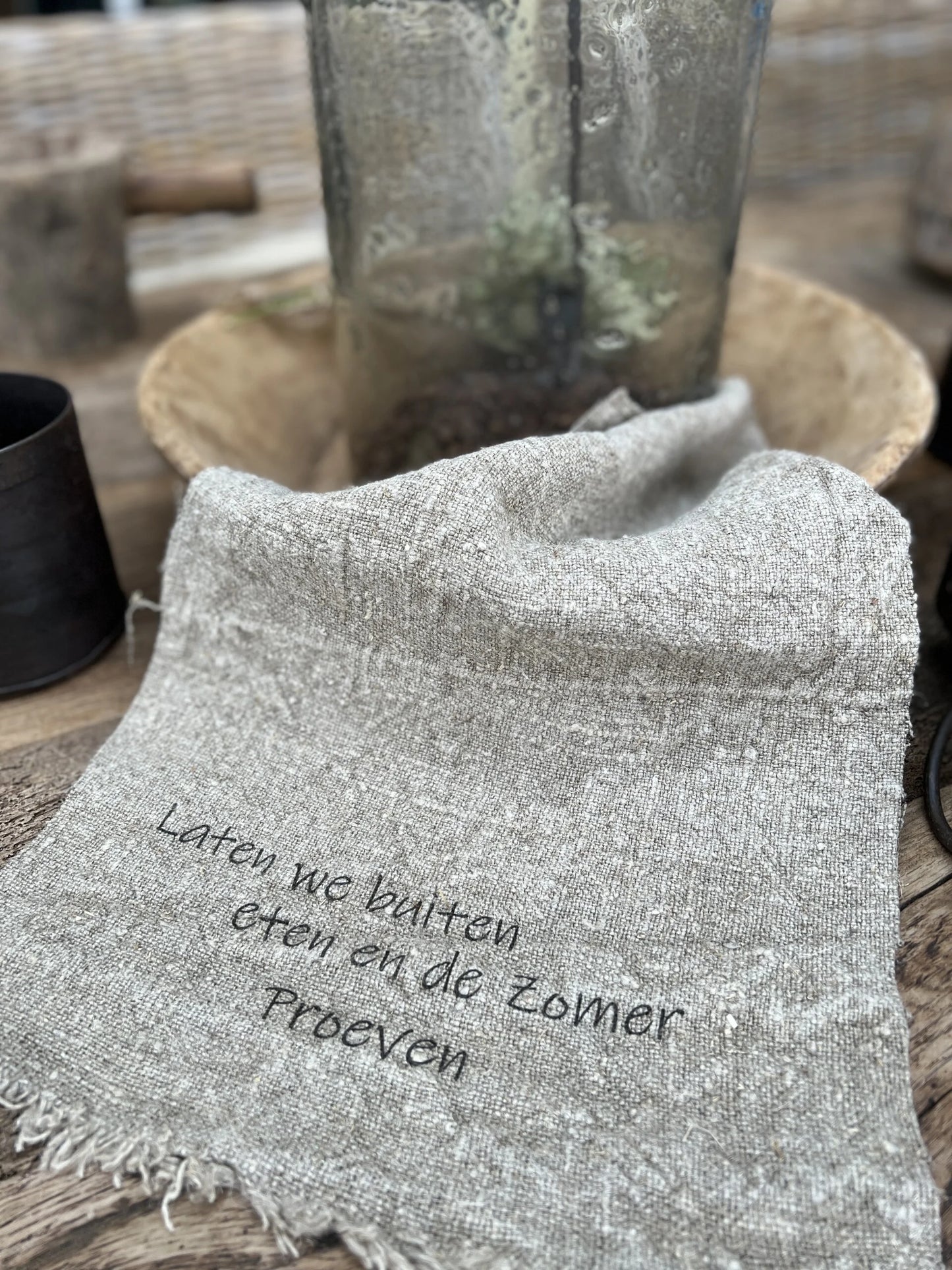 Shabby cloth "Let's eat outside and taste the summer"