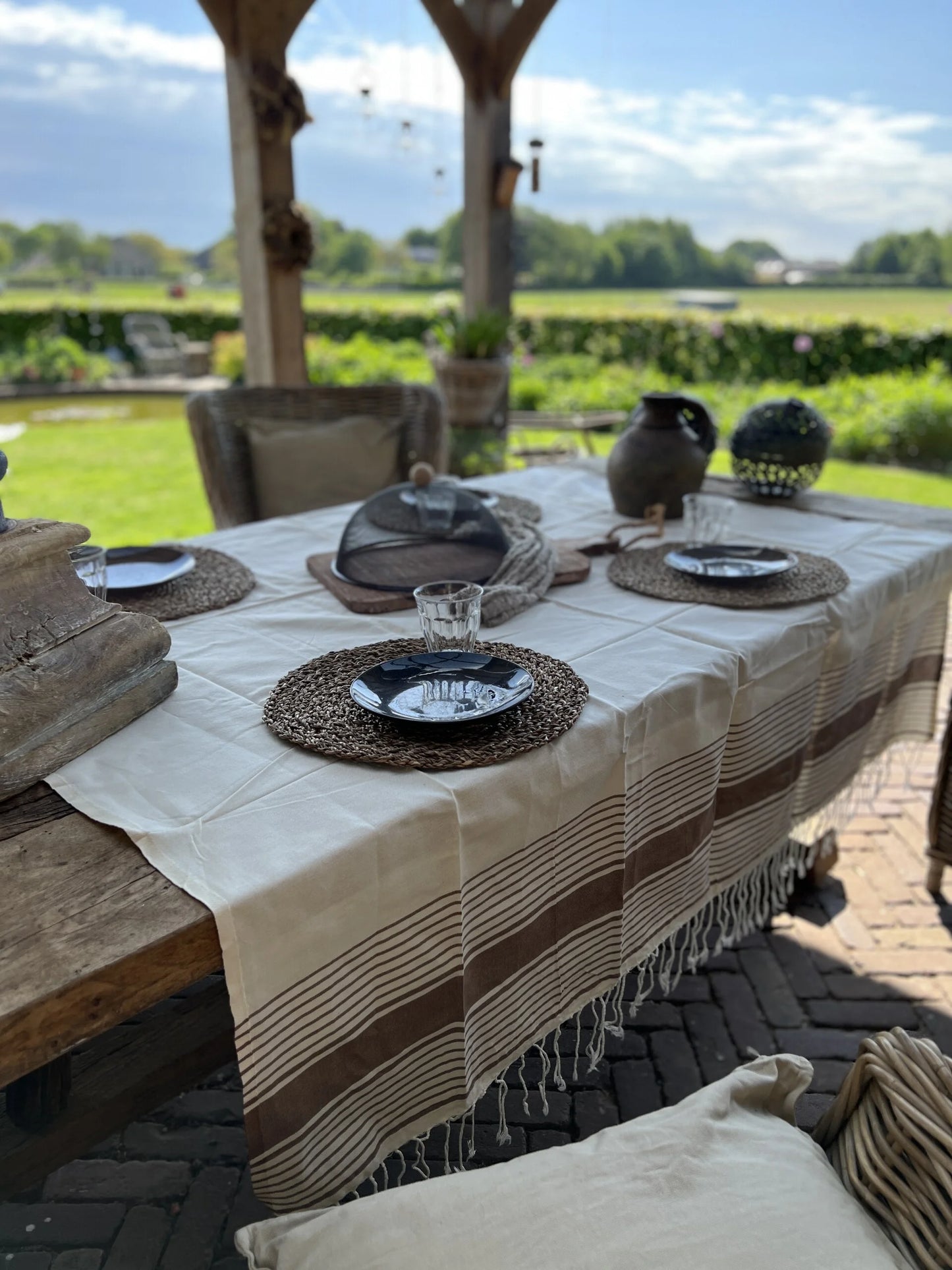 Fouta plaid Brown Raye