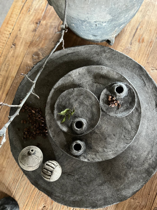 Scale candlestick from PMR Mud Gray available in different sizes