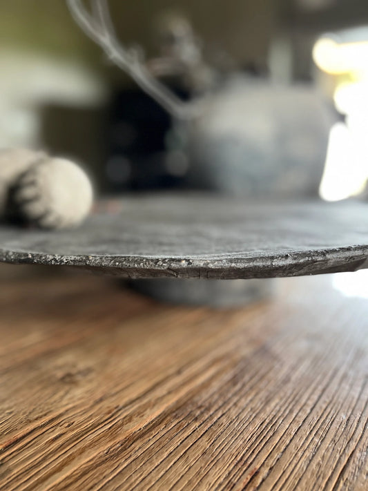 Bowl on base from PMR, Mud Gray (available in various sizes)