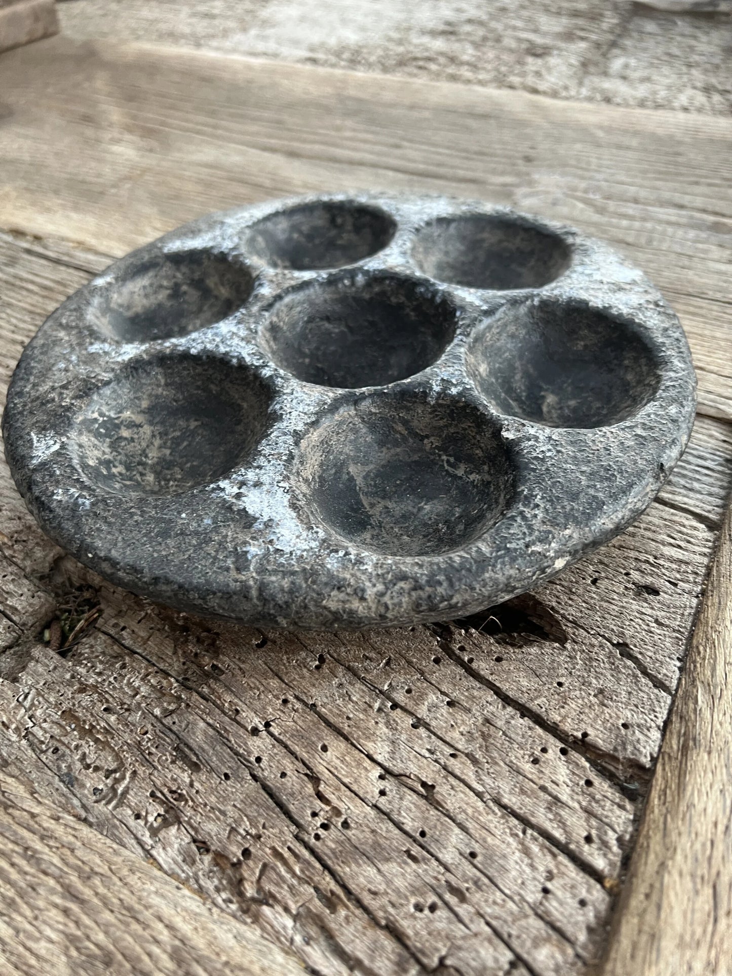 Soapstone poffertjes plate