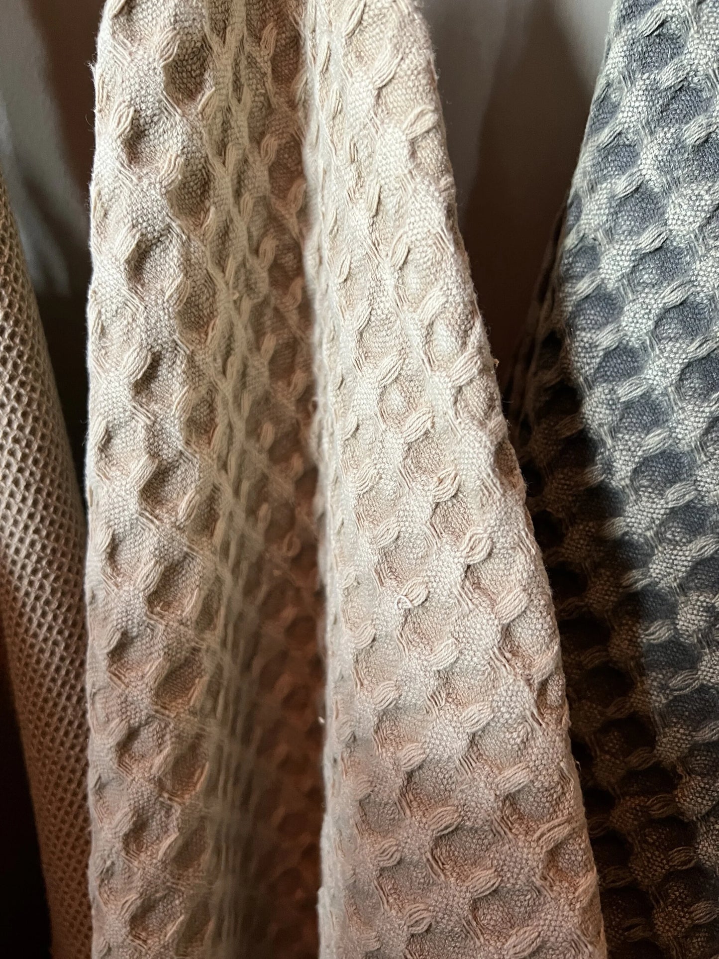 Kitchen towel waffle, beige-ochre