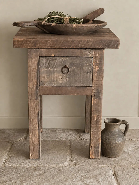 Driftwood Side Table with 1 drawer - Trapa Living