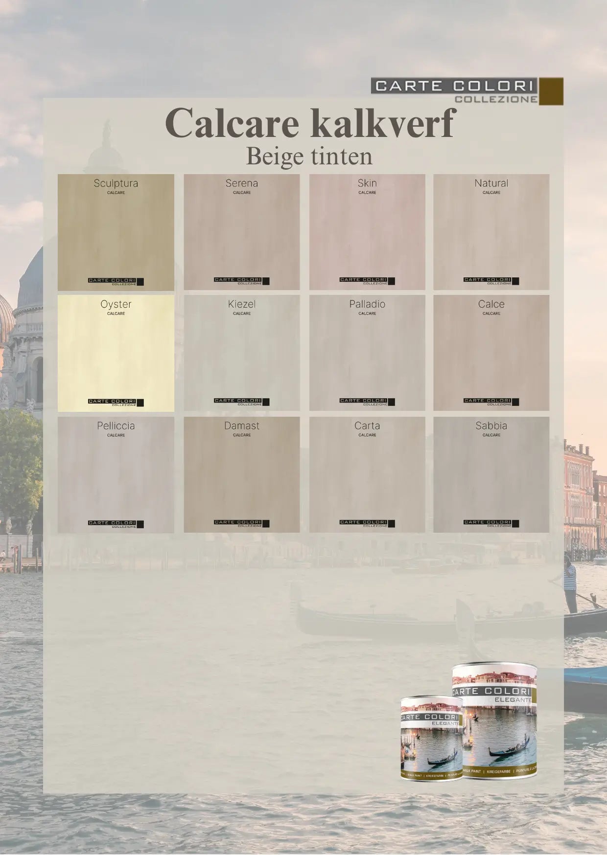 Calcare Kalkfarbe, Carte Colori, Beigetöne 
