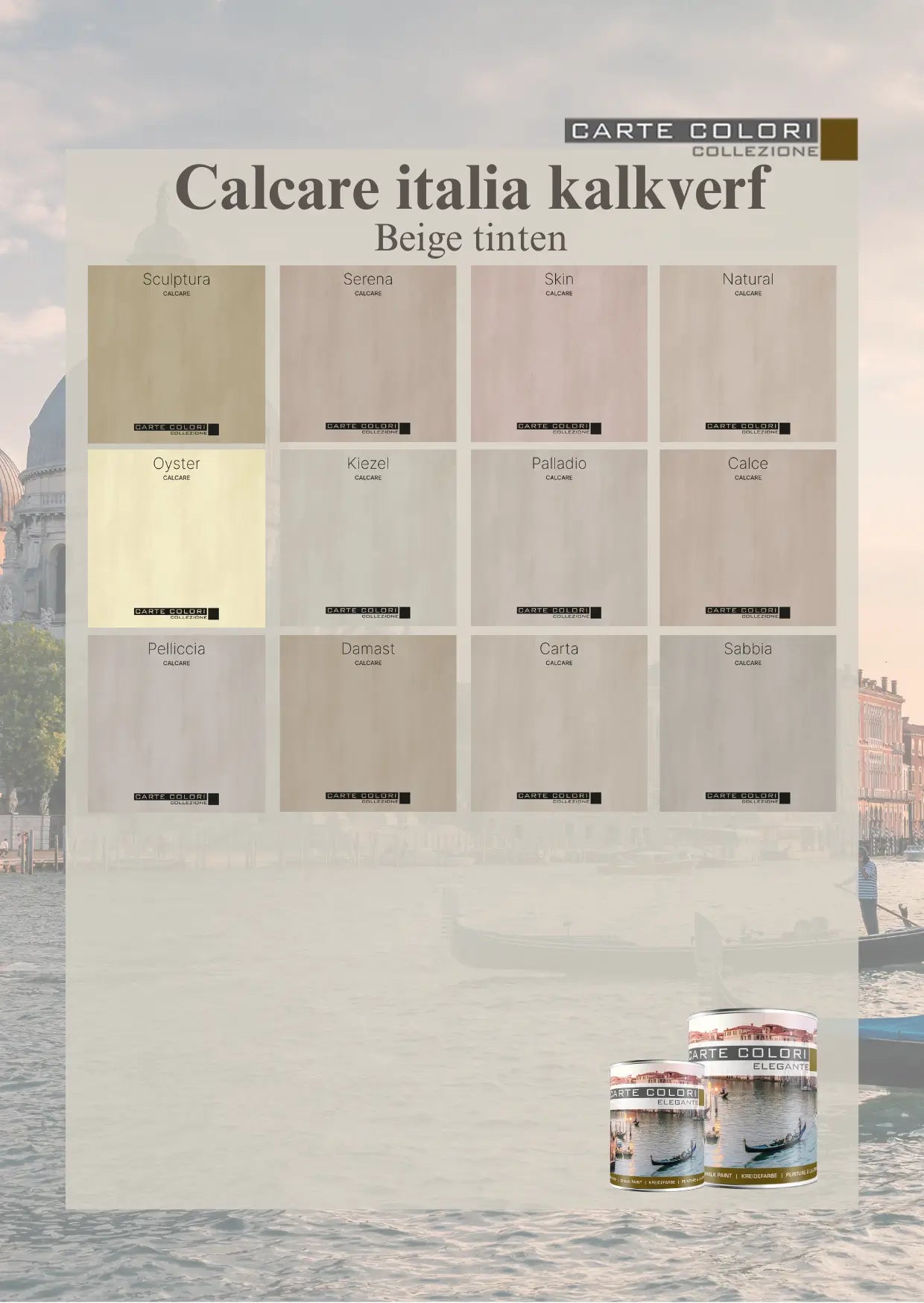Calcare Italia Kalkfarbe, Carte Colori, Beigetöne 