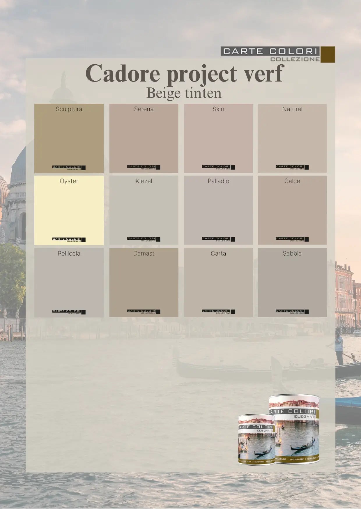 Abwaschbare Wandfarbe von Cadore, Carte Colori, Beigetöne 