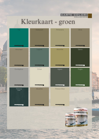 Elegante krijtverf  Carte Colori, Kleurkaart Groen