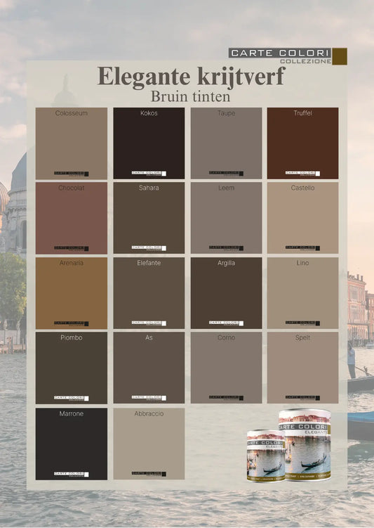 Elegante krijtverf  Carte Colori, Bruintinten