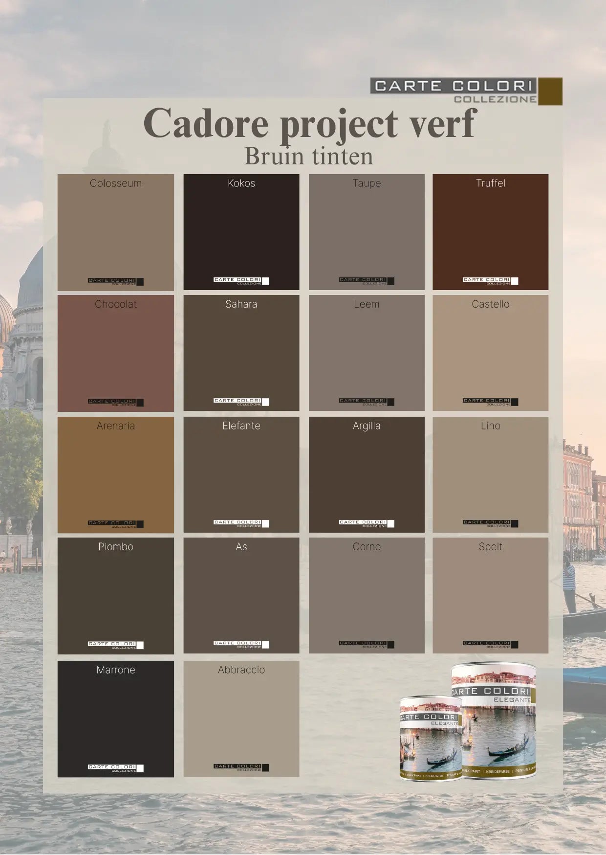 Cadore afwasbare muurverf, Carte Colori, Bruintinten