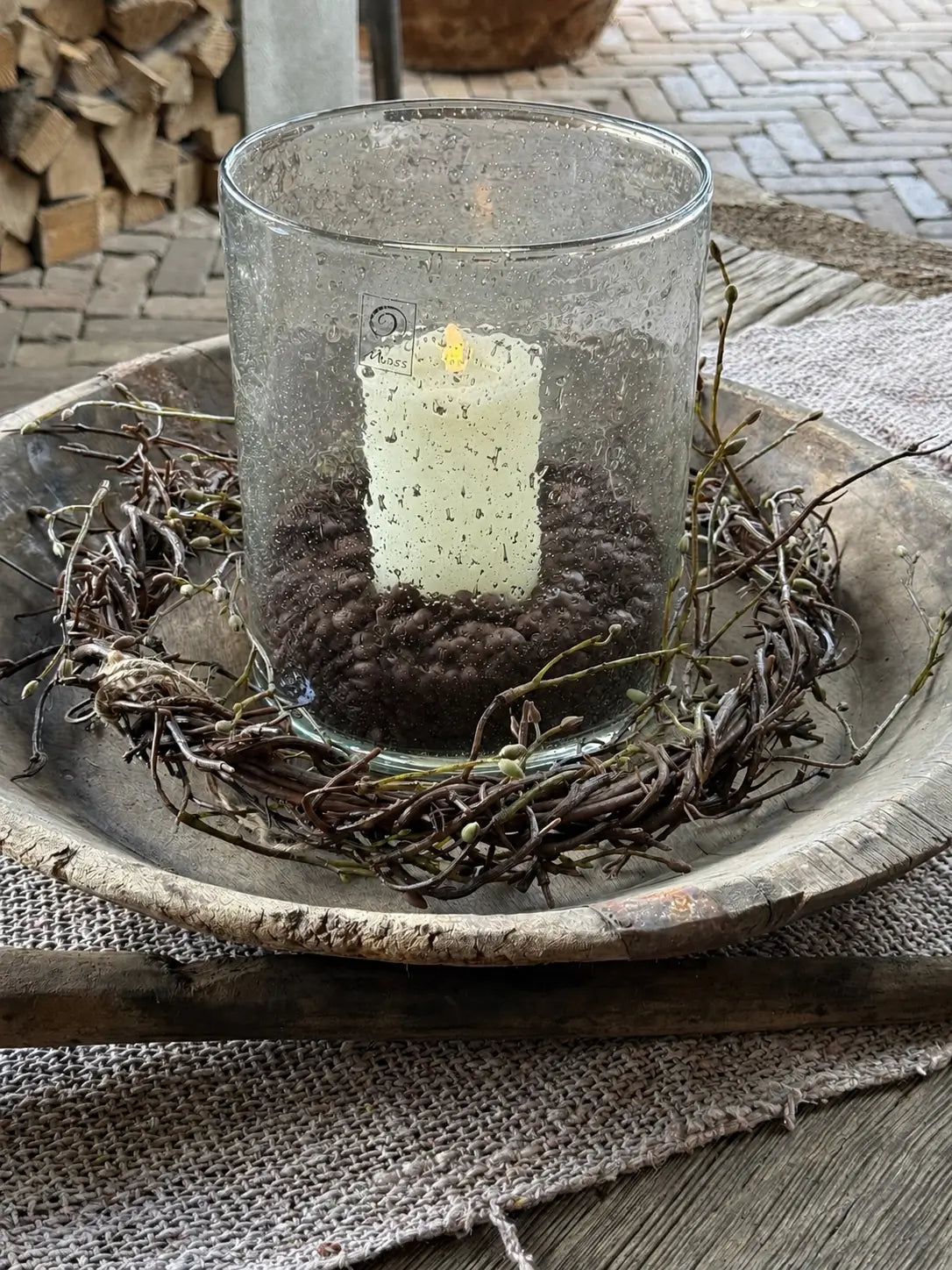 Kunst Krans Betula Tilia – Landelijke Decoratie- 35 cm