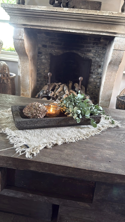 Houten plateau met steel