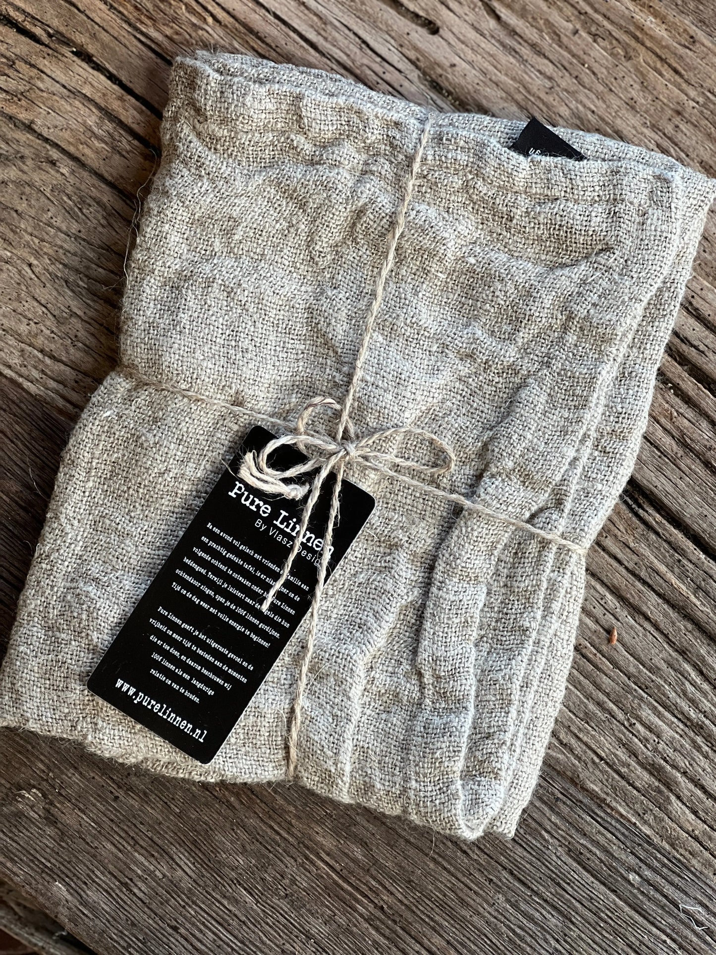 Geschirrtuch Tabita 100 % Leinen Natur mit Schlaufe – Pure Linnen
