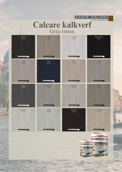 Calcare Kalkfarbe, Carte Colori, Grautöne 
