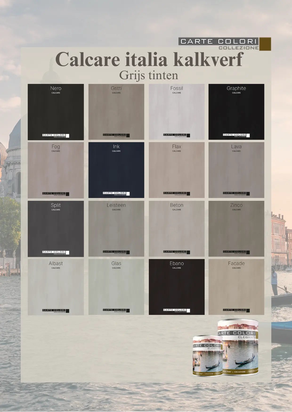 Calcare Italia Kalkfarbe, Carte Colori, Graustufen 