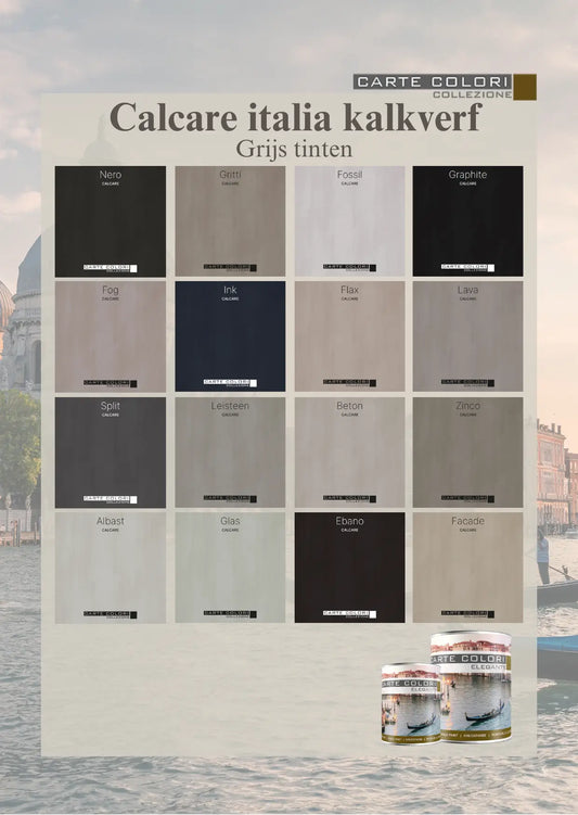 Calcare Italia lime paint, Carte Colori, Grey tones 