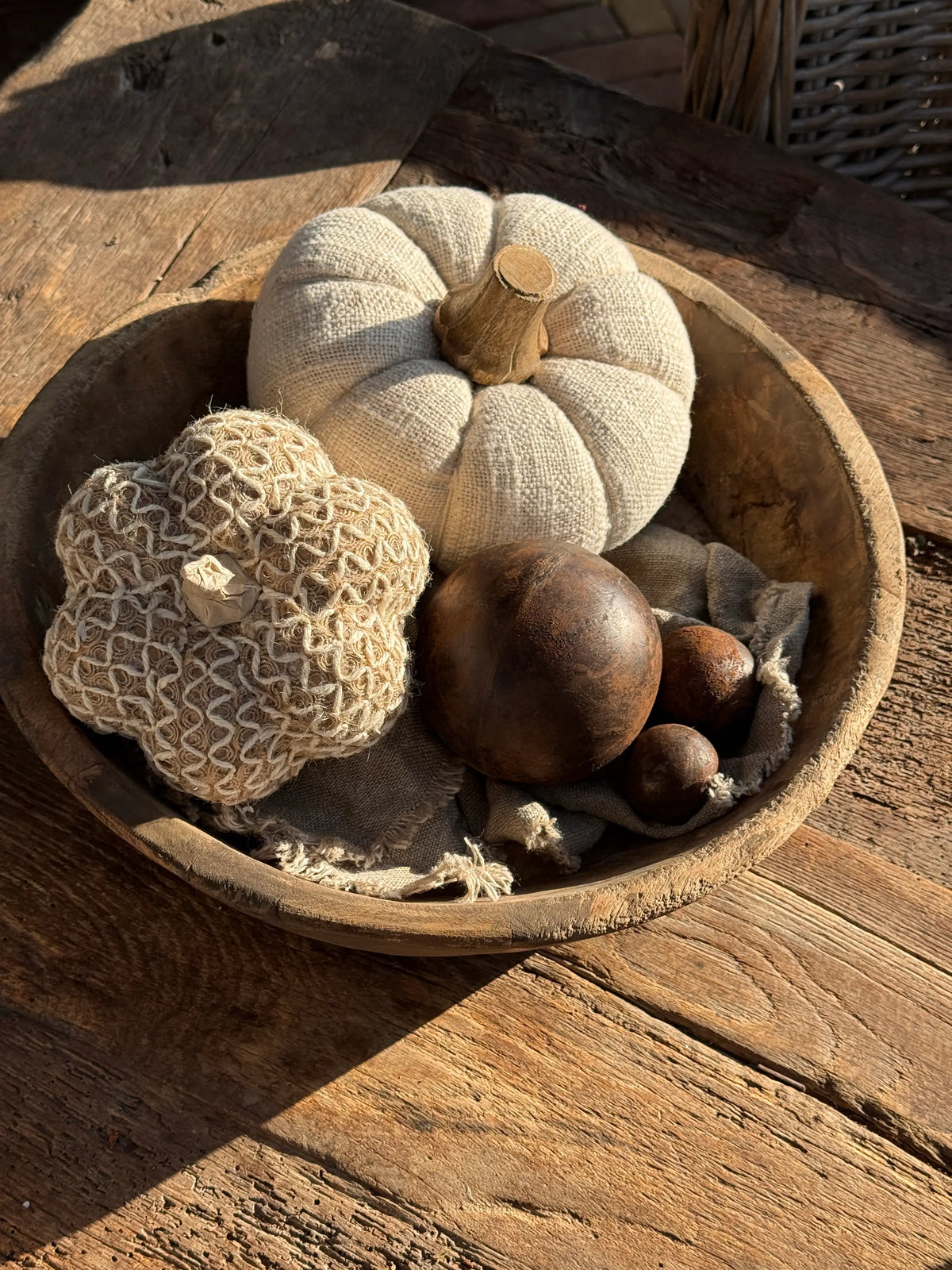 Fabric pumpkin natural, plain and textured fabric