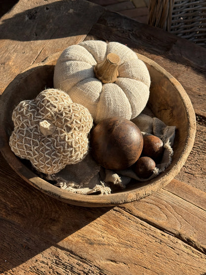 Fabric pumpkin natural, plain and textured fabric