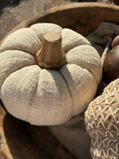 Fabric pumpkin natural, plain and textured fabric