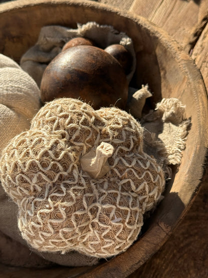 Fabric pumpkin natural, plain and textured fabric