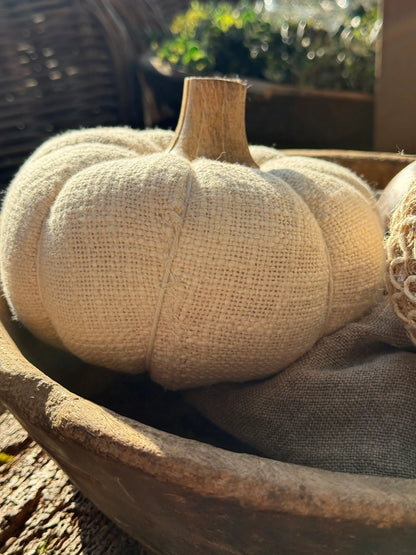 Fabric pumpkin natural, plain and textured fabric
