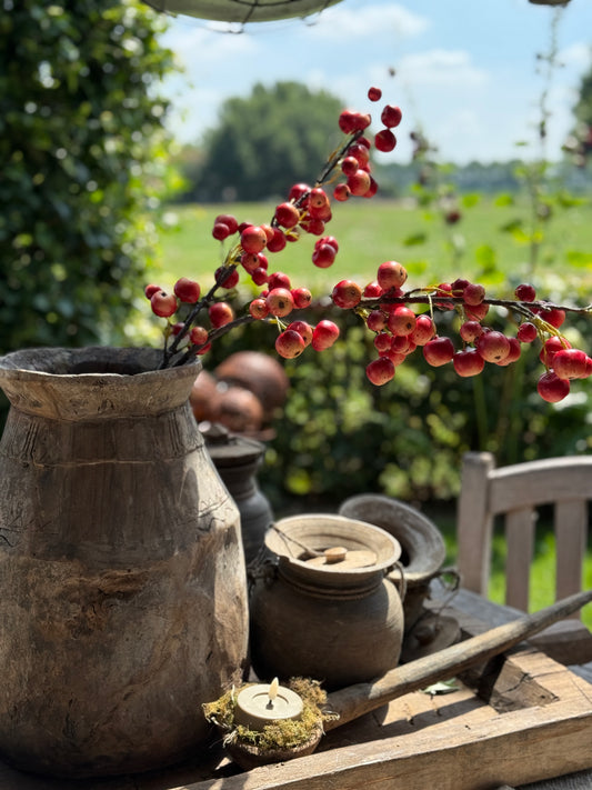 Artificial branch Malus with Red Apples-90 cm.