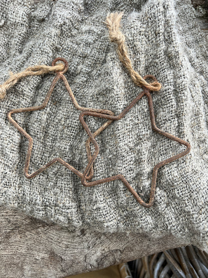 Sternanhänger aus Draht, Rost